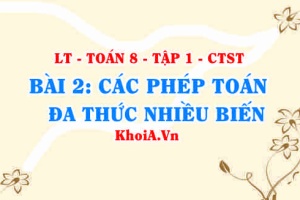 Cách cộng, trừ hai đa thức, nhân hai đa thức, chia đa thức cho đơn thức? Ví dụ? Toán 8 bài 2 ct1c1b2